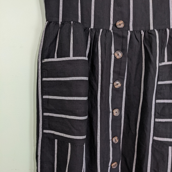 NWT Gap Button Front Striped Midi Dress - Picture 5 of 13